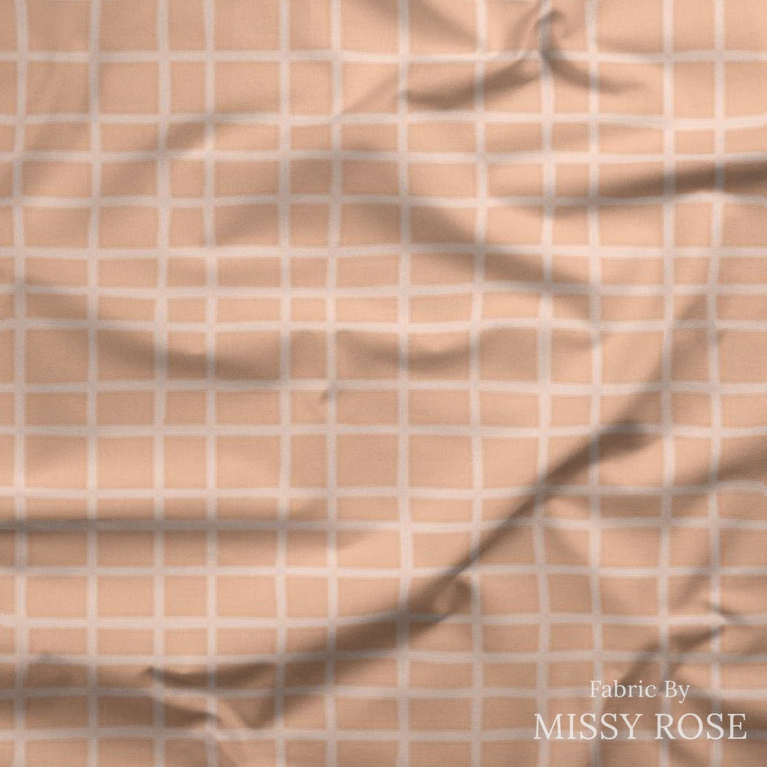 Indy Bloom Fabric Farmhouse Tweed in Pink 14 draped fabric mockup - custom printed fabric by the metre | Fabric by Missy Rose