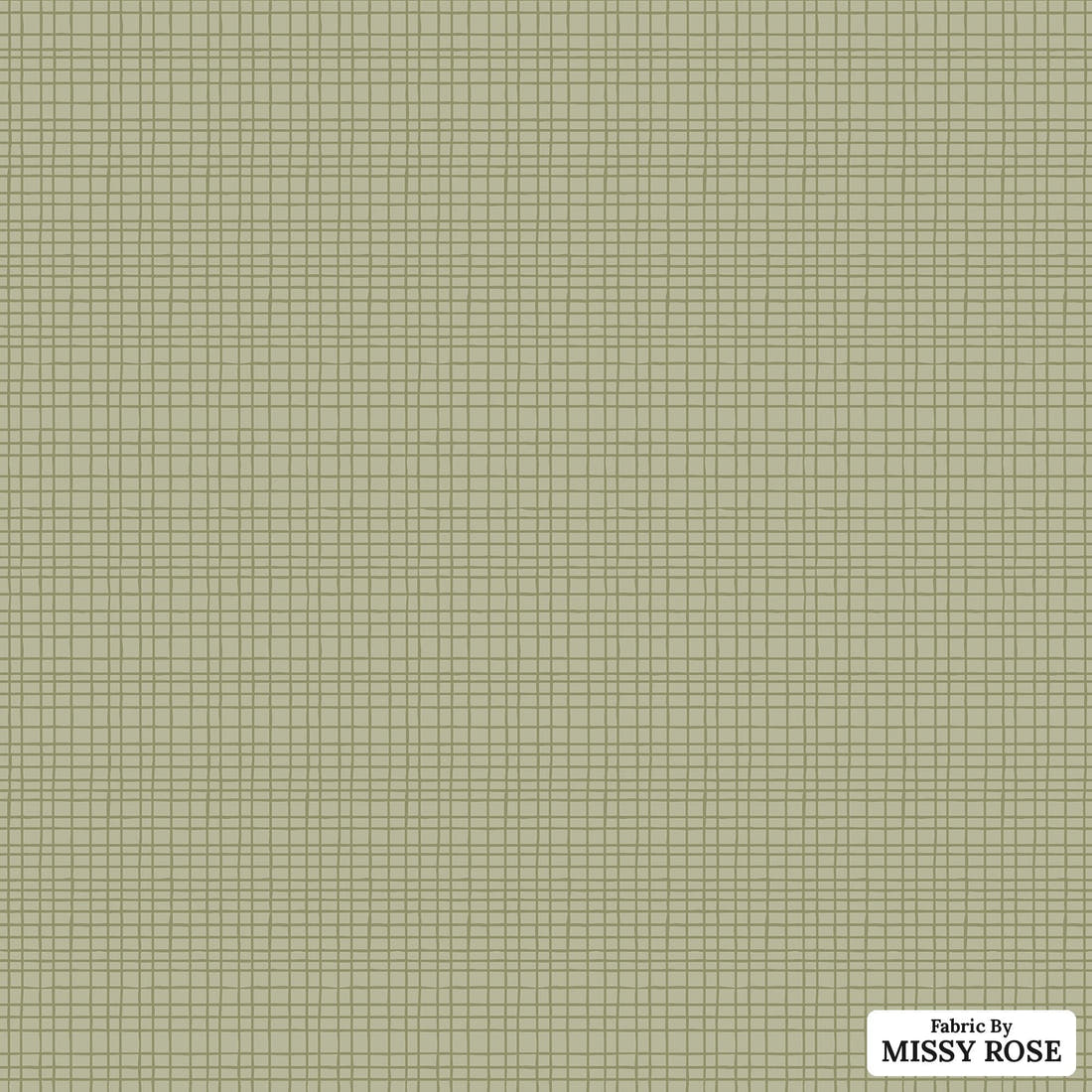 Indy Bloom Fabric Farmhouse Tweed in Sage 15 flat view of the printed design | Fabric by Missy Rose