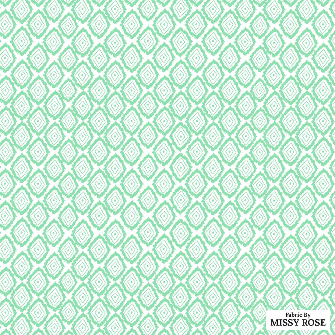 Indy Bloom Fabric Flamingo Summer Diamonds 09 flat view of the printed design | Fabric by Missy Rose