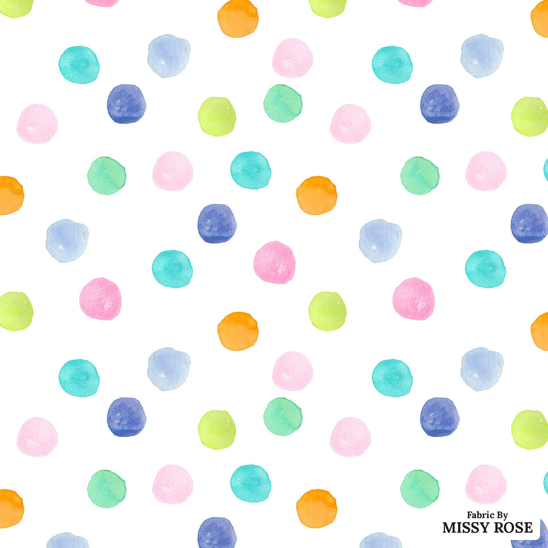 Indy Bloom Fabric Flamingo Summer Dipped Dots 02 flat view of the printed design | Fabric by Missy Rose