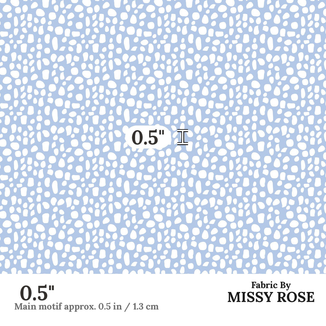 Indy Bloom Fabric Flamingo Summer Pebble Blue 10 0.5 inch print scale guide | Fabric by Missy Rose