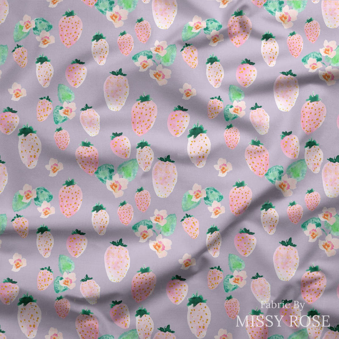 Indy Bloom Fabric Flamingo Summer Strawberry Plum 14 draped fabric mockup - custom printed fabric by the metre | Fabric by Missy Rose