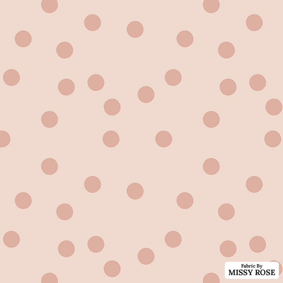 Indy Bloom Fabric Flower Child Boho Polka dot in Blush 10 flat view of the printed design | Fabric by Missy Rose
