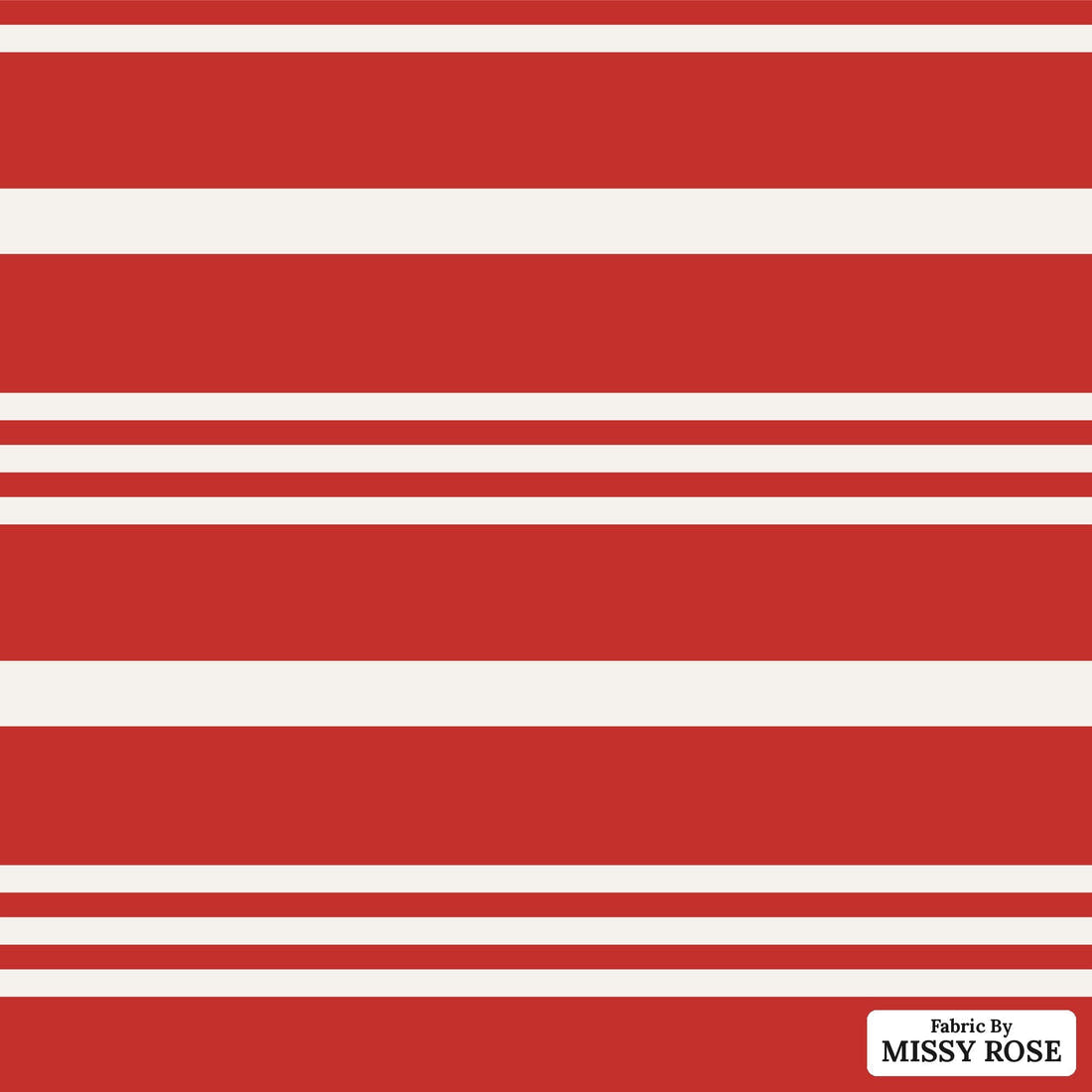 Indy Bloom Fabric Frosty and Bright Cinnamon Stripes 13 flat view of the printed design | Fabric by Missy Rose