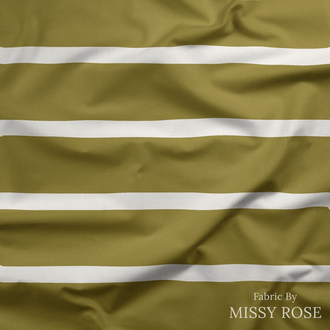 Indy Bloom Fabric Frosty and Bright Pine Stripes 14 draped fabric mockup - custom printed fabric by the metre | Fabric by Missy Rose