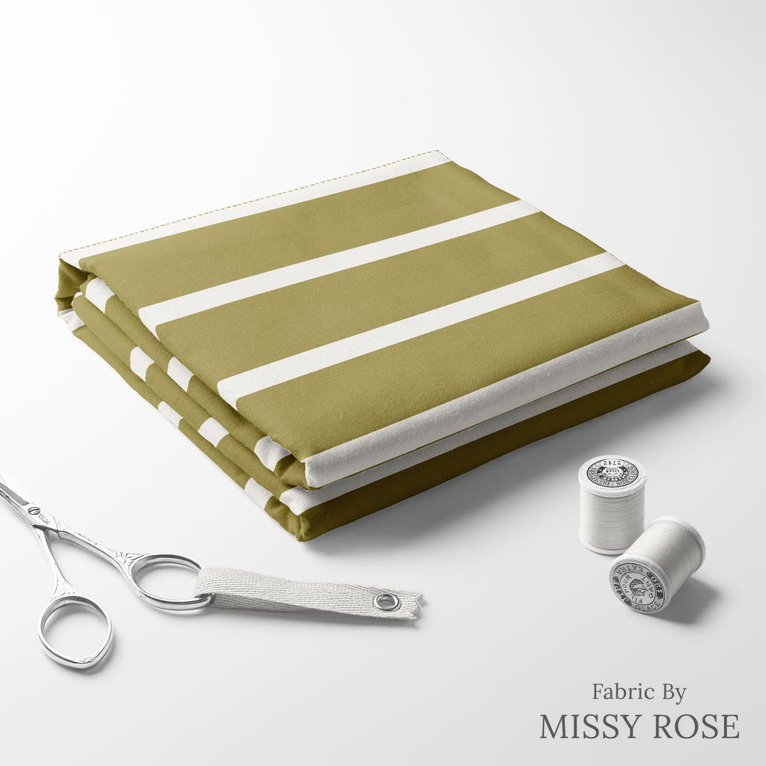 Indy Bloom Fabric Frosty and Bright Pine Stripes 14 folded fabric stack with matching thread - pre-order fabric Australia | Fabric by Missy Rose