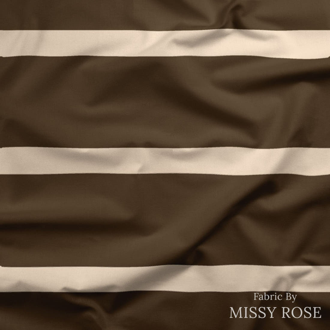 Indy Bloom Fabric Golden Autumn Brown Stripe 08 draped fabric mockup - custom printed fabric by the metre | Fabric by Missy Rose