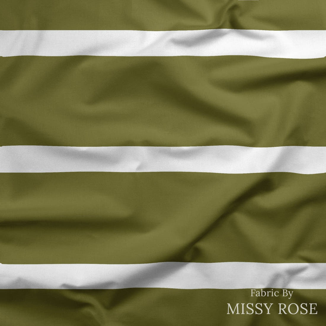 Indy Bloom Fabric Golden Autumn Green Bean 07 draped fabric mockup - custom printed fabric by the metre | Fabric by Missy Rose