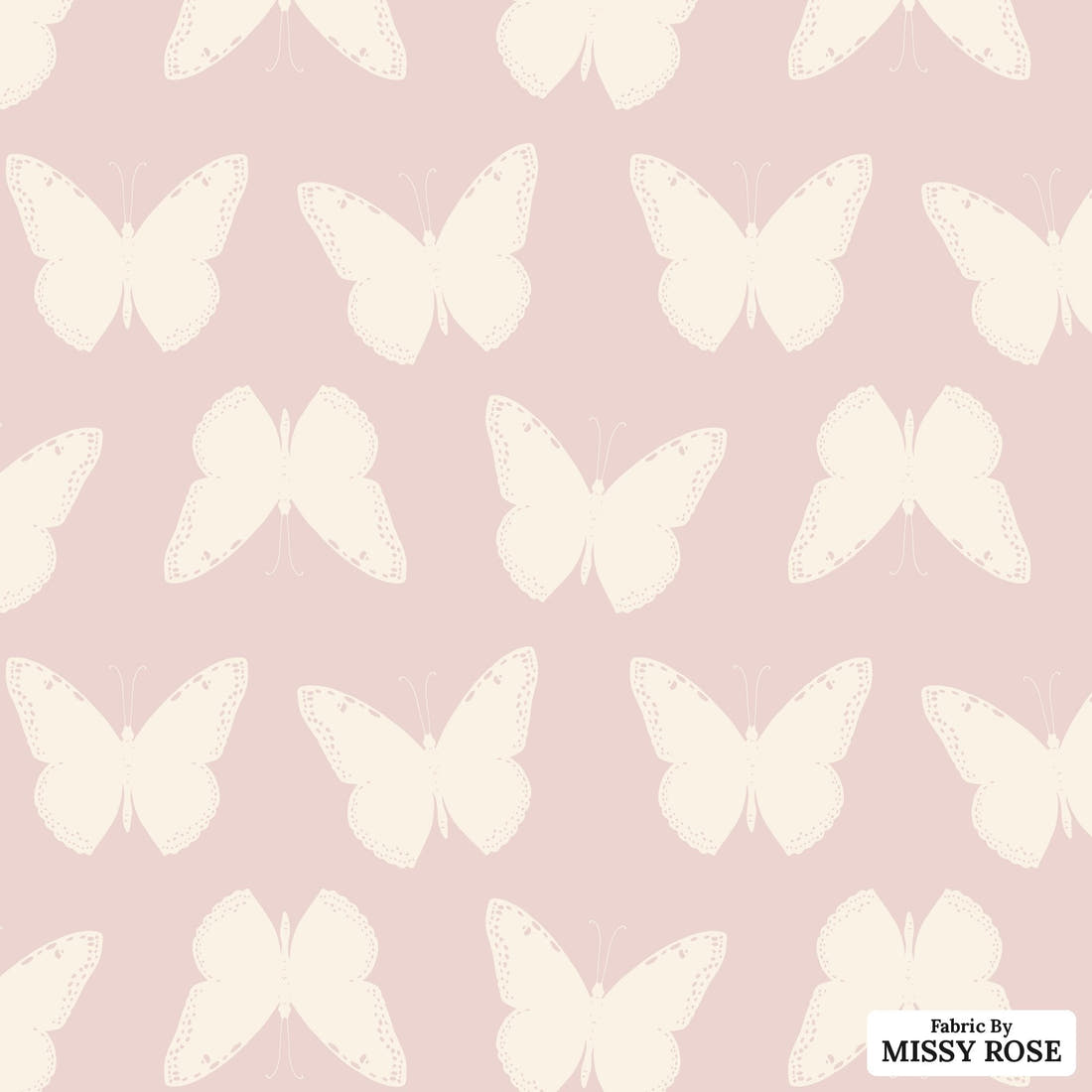 Indy Bloom Fabric Golden Girl Butterflies in Lavender 07 flat view of the printed design | Fabric by Missy Rose
