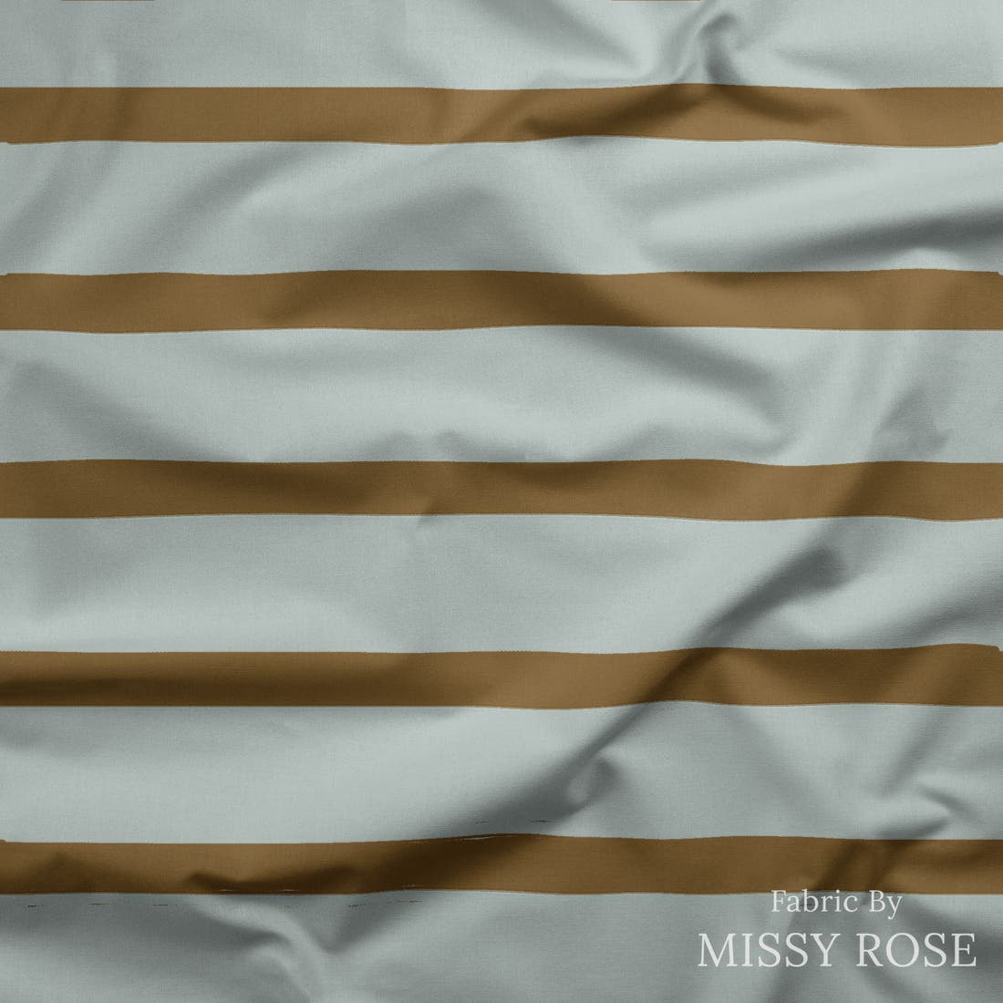 Indy Bloom Fabric Golden Girl Stripe in Blue 09 draped fabric mockup - custom printed fabric by the metre | Fabric by Missy Rose