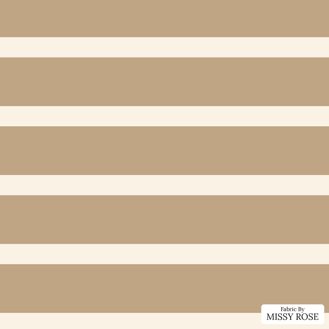 Indy Bloom Fabric Golden Girl Stripe in Taupe 12 flat view of the printed design | Fabric by Missy Rose