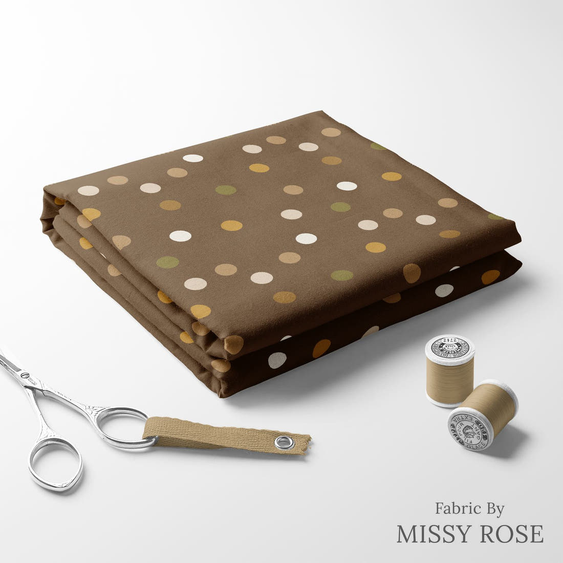 Indy Bloom Fabric Grandmas Garden Autumn Polka 21 folded fabric stack with matching thread - pre-order fabric Australia | Fabric by Missy Rose
