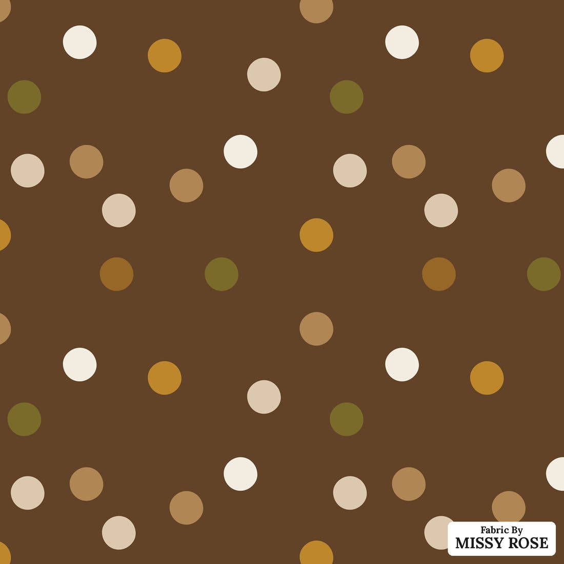 Indy Bloom Fabric Grandmas Garden Autumn Polka 21 flat view of the printed design | Fabric by Missy Rose