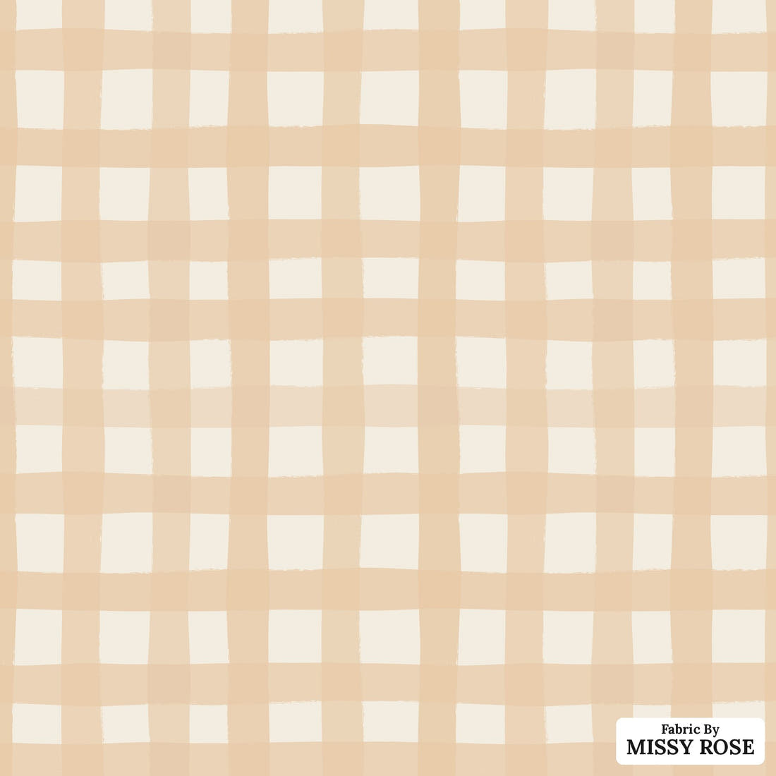 Indy Bloom Fabric Grandmas Garden Gingham Blush 15 flat view of the printed design | Fabric by Missy Rose