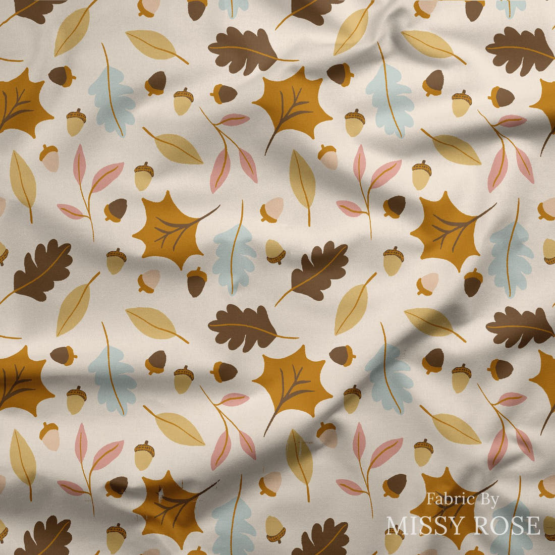 Indy Bloom Fabric Hocus Pocus Fall Leaves 05 draped fabric mockup - custom printed fabric by the metre | Fabric by Missy Rose
