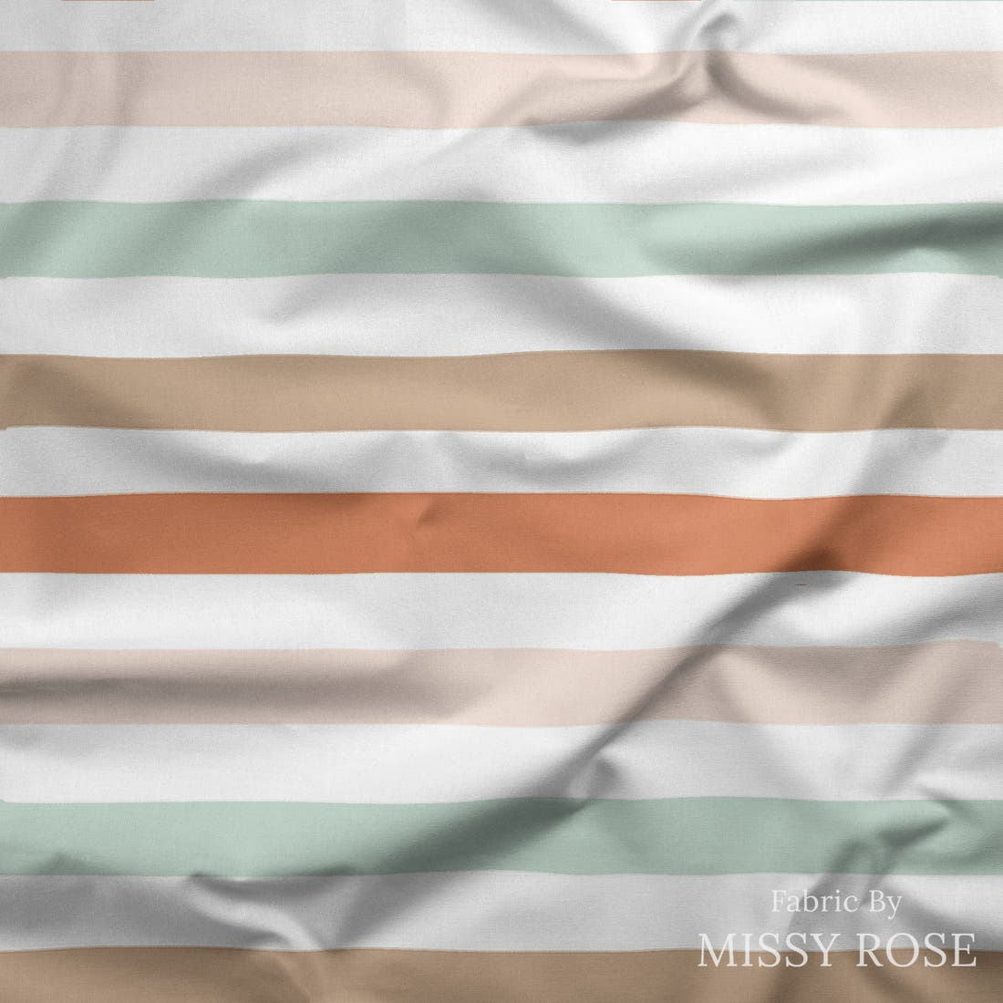 Indy Bloom Fabric Holly Jolly Stripes Pastel 11 draped fabric mockup - custom printed fabric by the metre | Fabric by Missy Rose