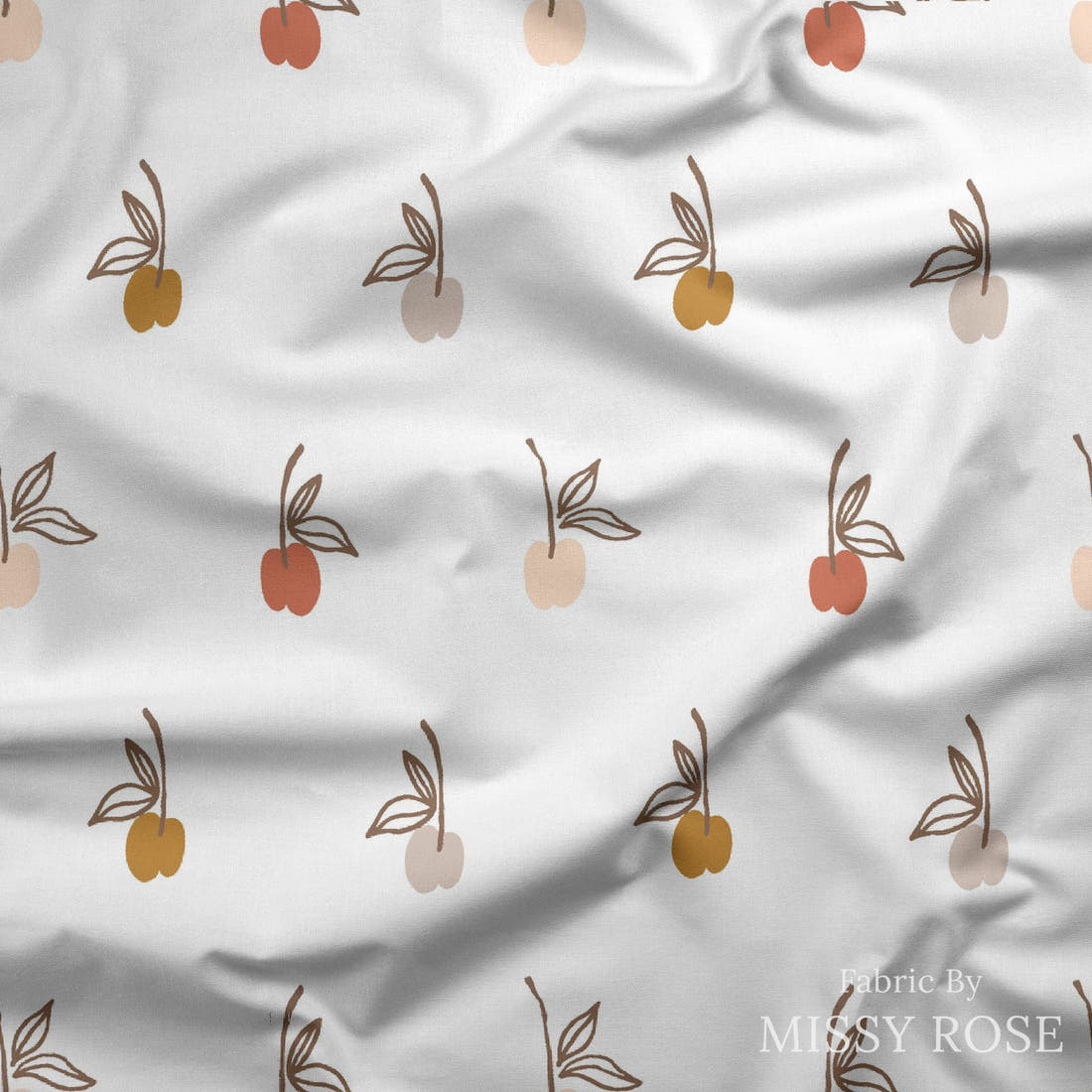 Indy Bloom Fabric Infatuated Valentine Cherry 13 draped fabric mockup - custom printed fabric by the metre | Fabric by Missy Rose