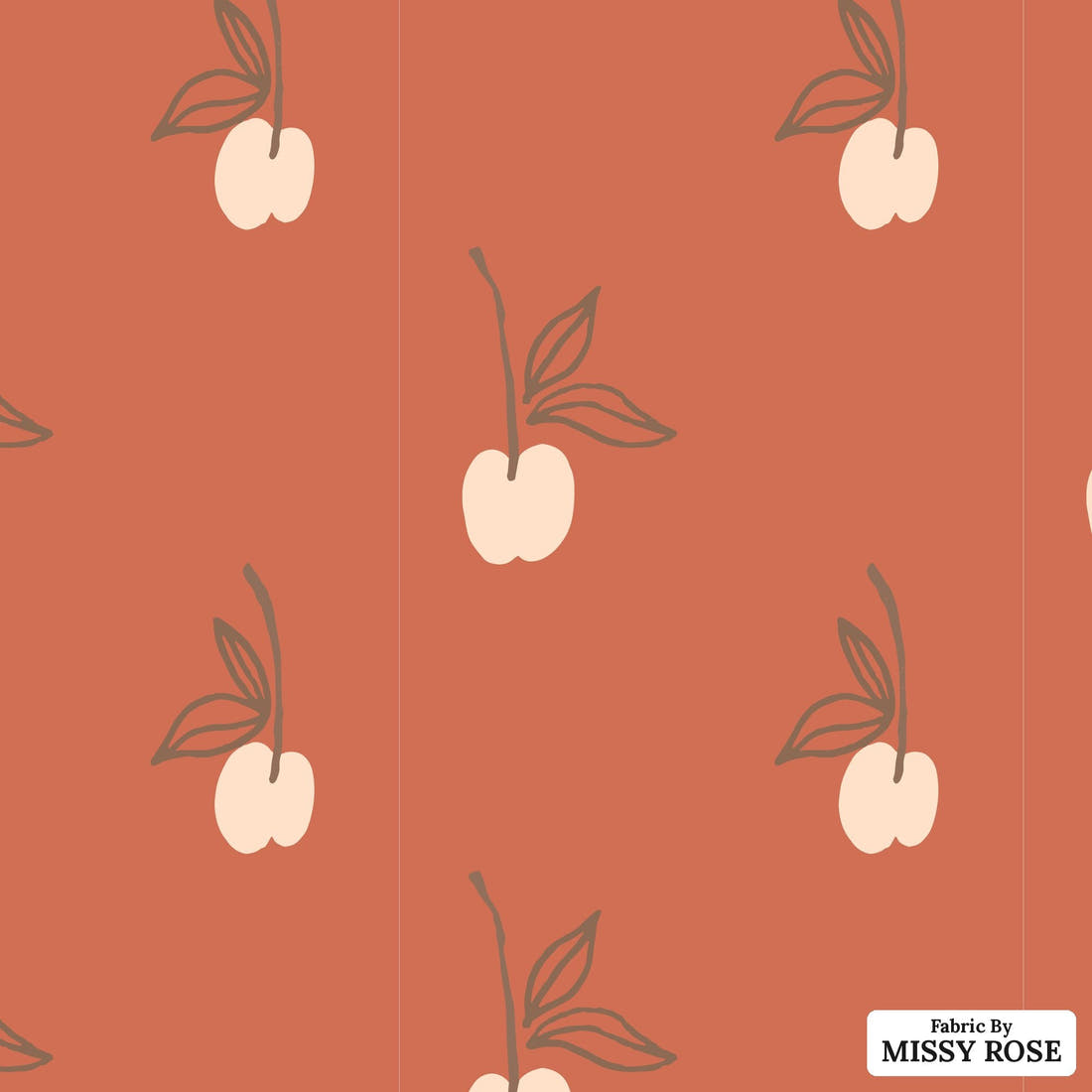 Indy Bloom Fabric Infatuated Valentine Cherry Red 12 flat view of the printed design | Fabric by Missy Rose