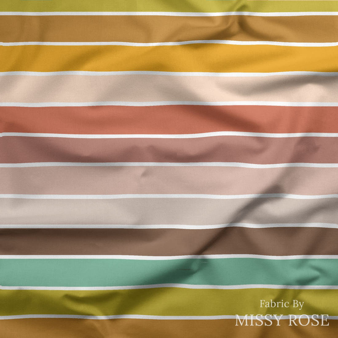 Indy Bloom Fabric Infatuated Valentine Colour Wheel Stripe 14 draped fabric mockup - custom printed fabric by the metre | Fabric by Missy Rose