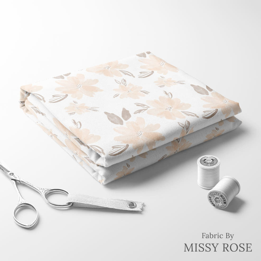 Indy Bloom Fabric Infatuated Valentine Dainty Darling 03 folded fabric stack with matching thread - pre-order fabric Australia | Fabric by Missy Rose