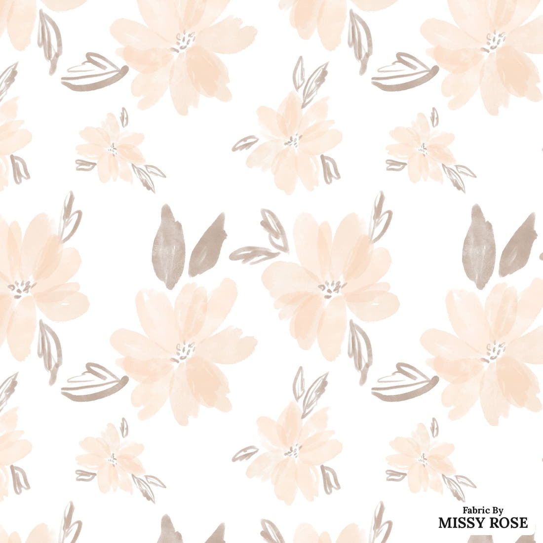 Indy Bloom Fabric Infatuated Valentine Dainty Darling 03 flat view of the printed design | Fabric by Missy Rose