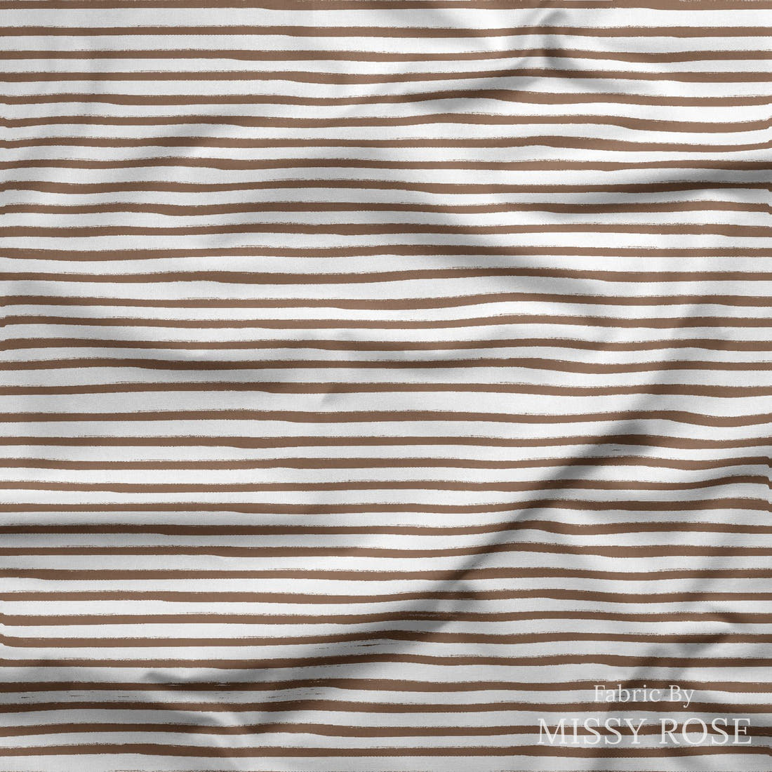 Indy Bloom Fabric Infatuated Valentine Painted Stripe Choc 17 draped fabric mockup - custom printed fabric by the metre | Fabric by Missy Rose