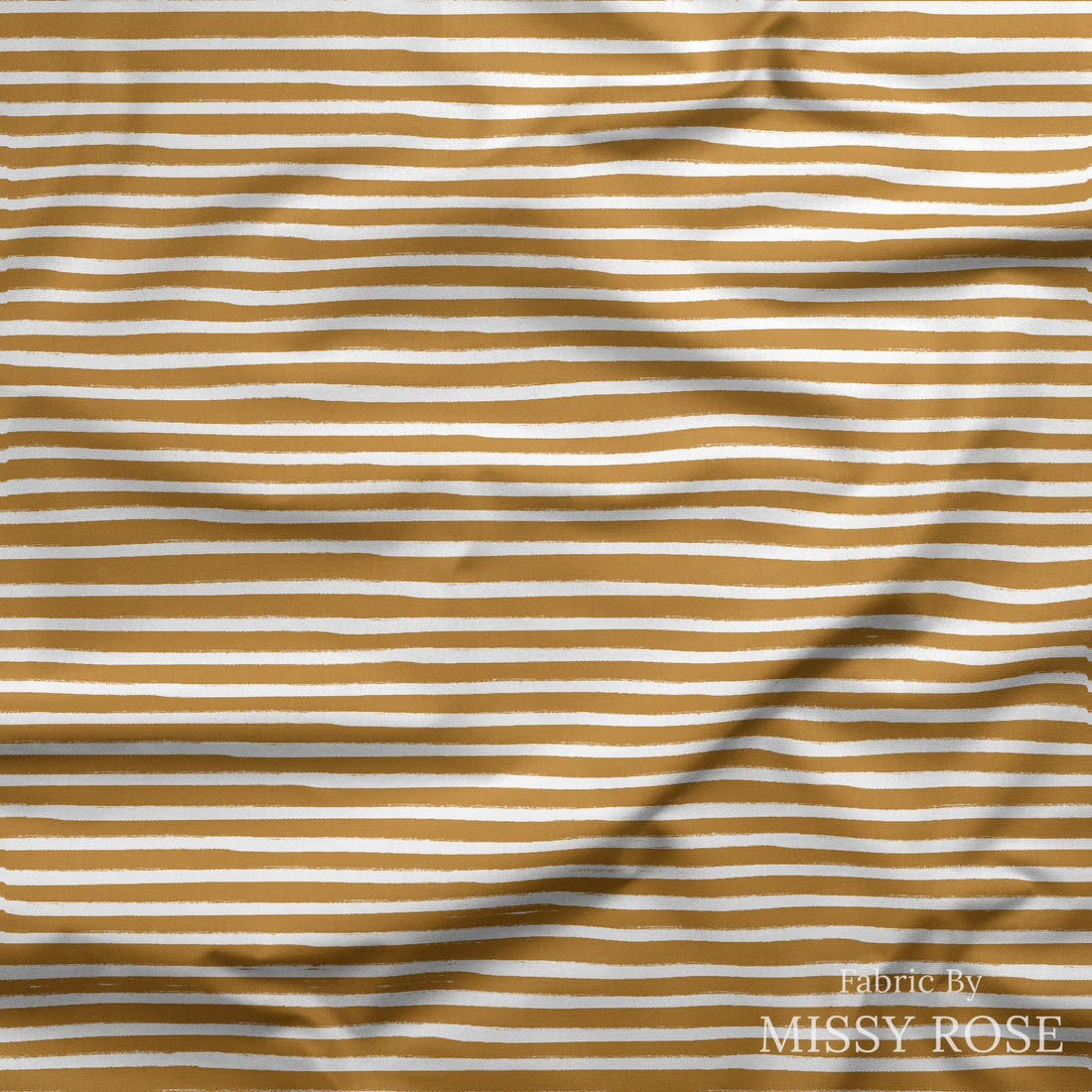 Indy Bloom Fabric Infatuated Valentine Painted Stripe Tangerine 20 draped fabric mockup - custom printed fabric by the metre | Fabric by Missy Rose