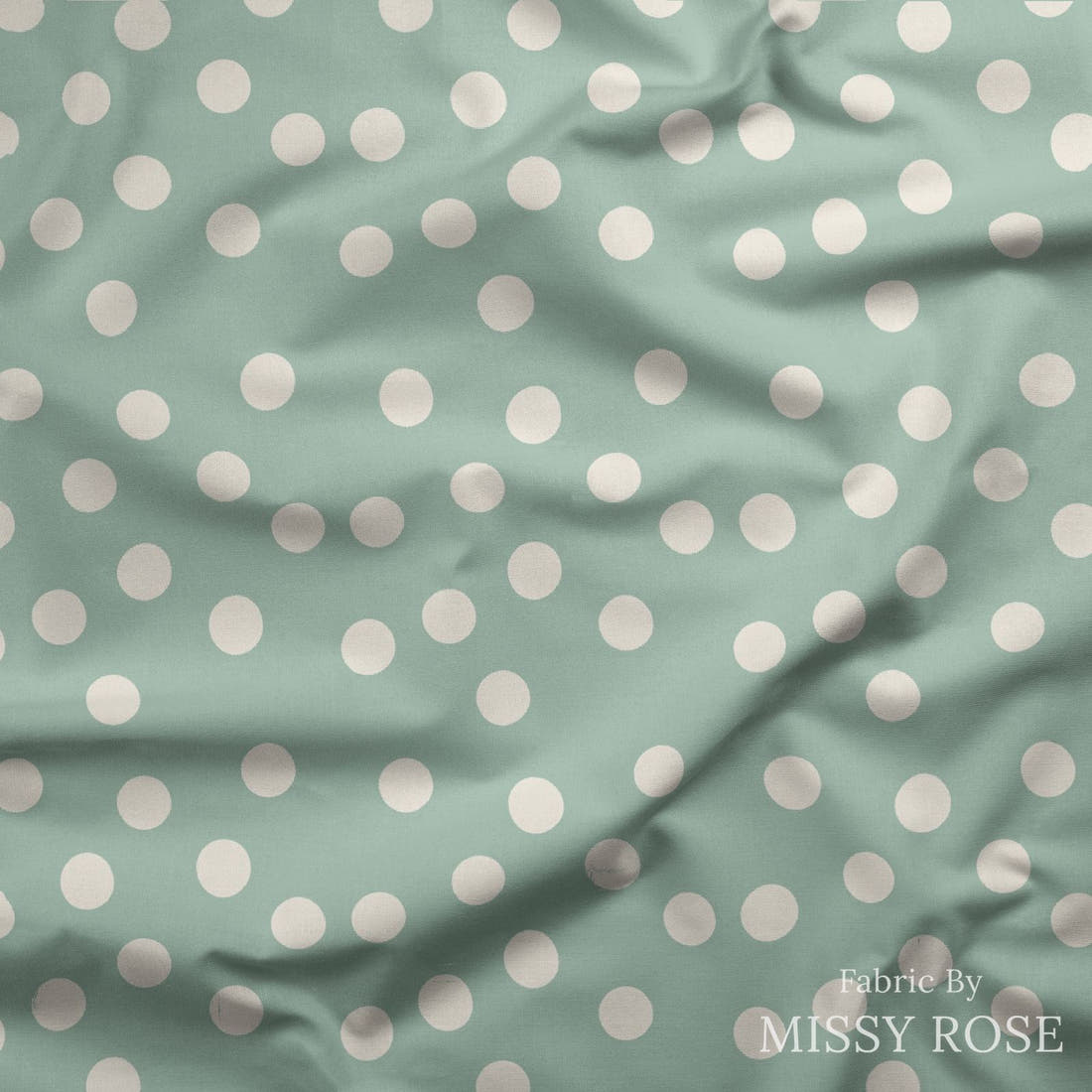 Indy Bloom Fabric Juliet Florals Aqua Dot 11 draped fabric mockup - custom printed fabric by the metre | Fabric by Missy Rose