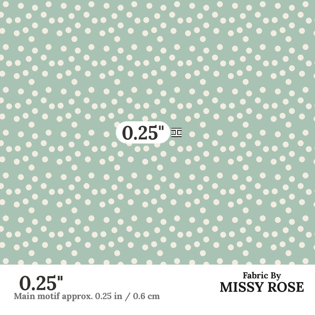 Indy Bloom Fabric Juliet Florals Aqua Dot 11 0.25 inch print scale guide | Fabric by Missy Rose