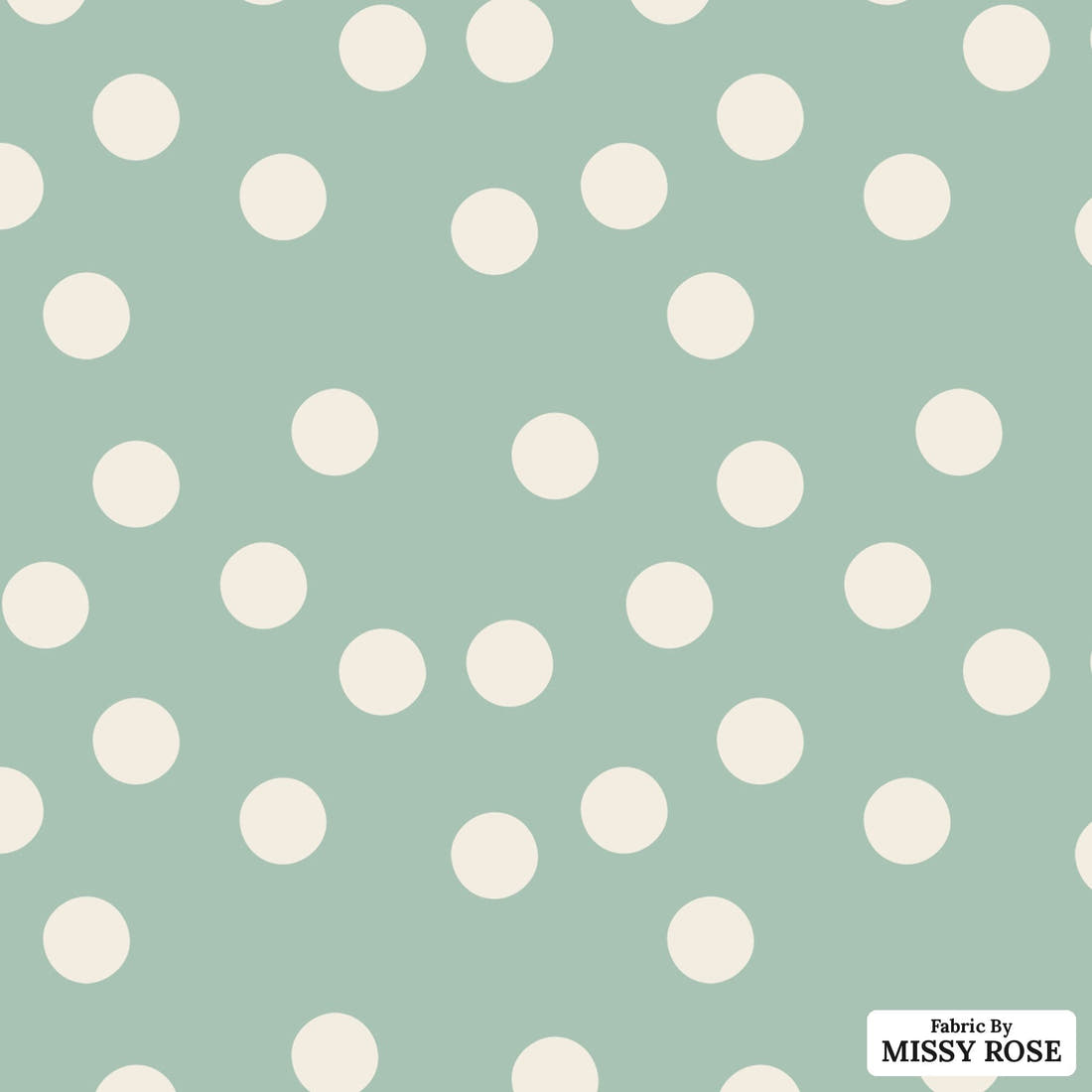 Indy Bloom Fabric Juliet Florals Aqua Dot 11 flat view of the printed design | Fabric by Missy Rose