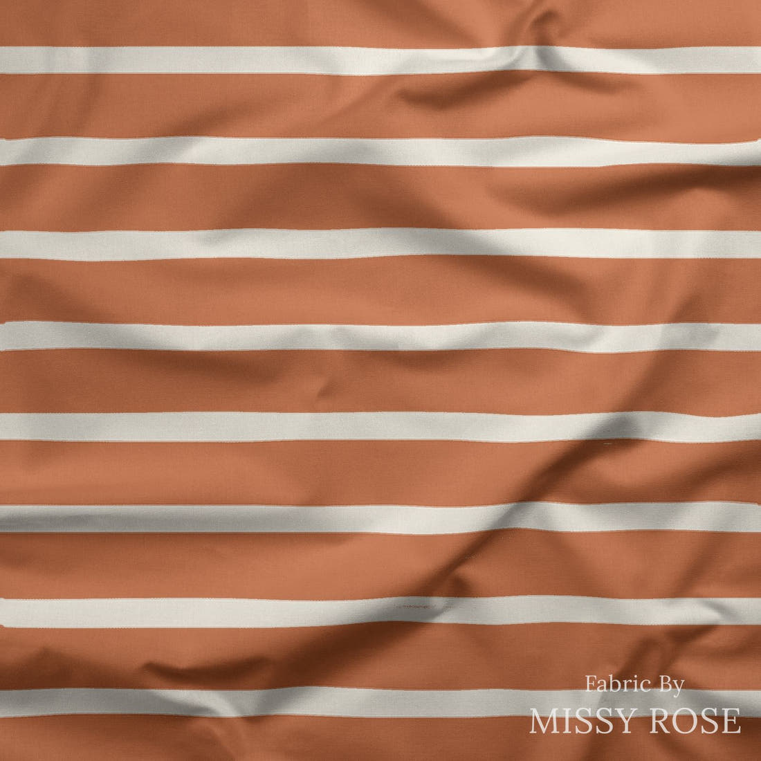 Indy Bloom Fabric Juliet Florals Coral Cream 07 draped fabric mockup - custom printed fabric by the metre | Fabric by Missy Rose