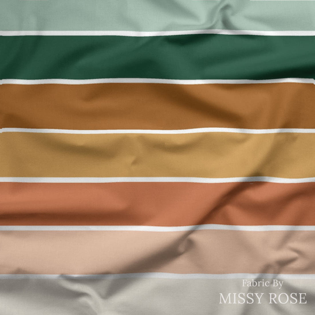 Indy Bloom Fabric Juliet Florals Ombre Stripes 08 draped fabric mockup - custom printed fabric by the metre | Fabric by Missy Rose