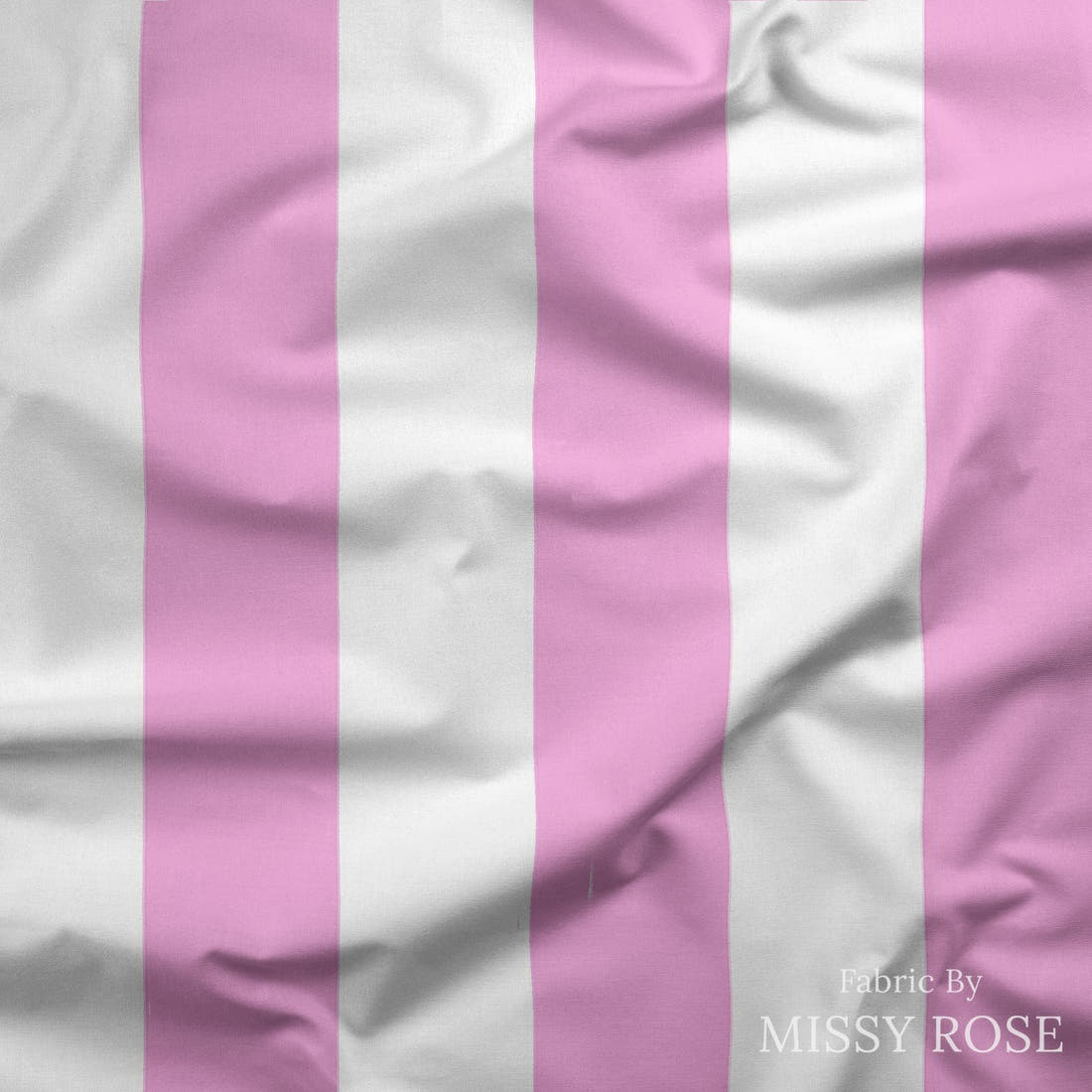 Indy Bloom Fabric Laguna Summer Beach Stripe In Pink 27 draped fabric mockup - custom printed fabric by the metre | Fabric by Missy Rose