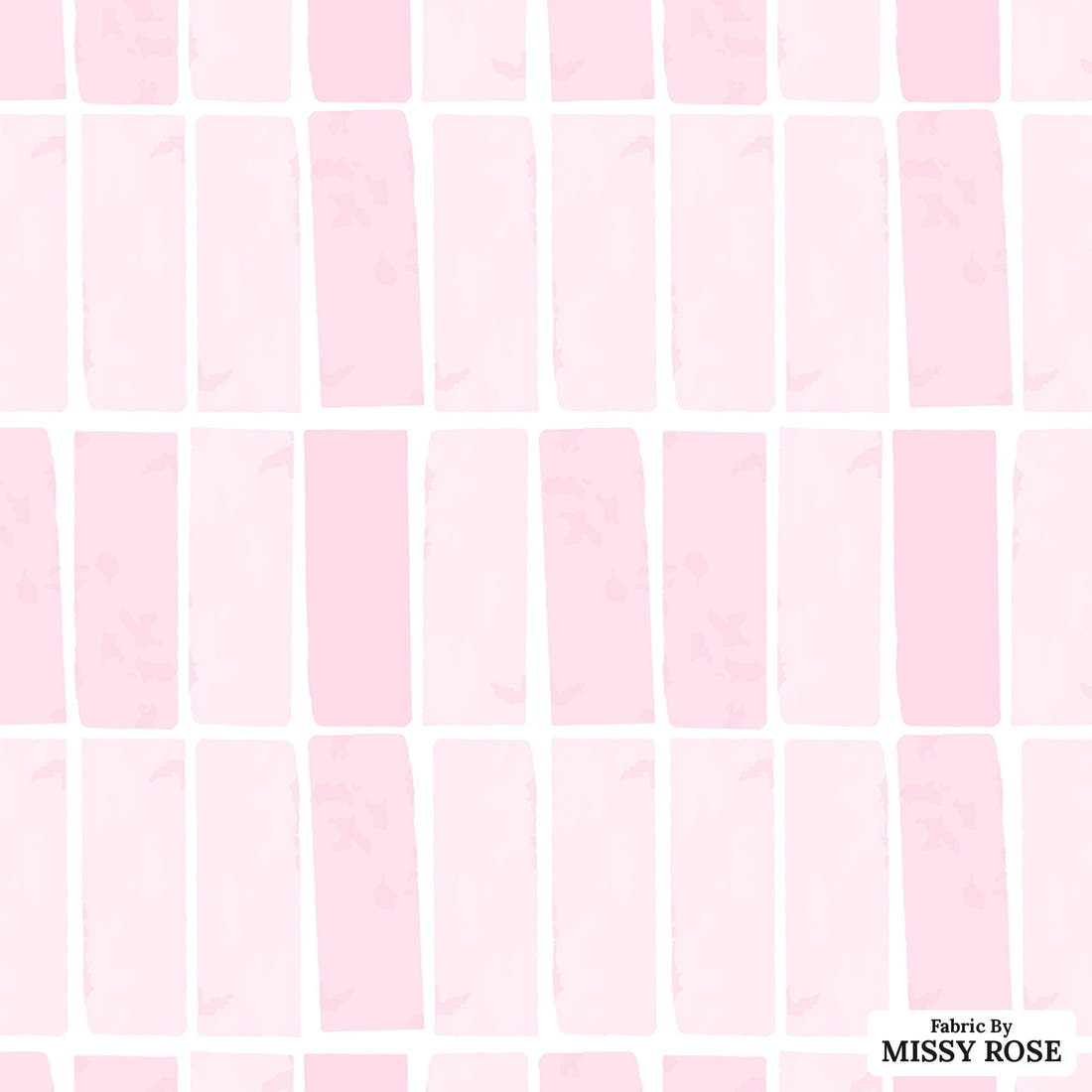 Indy Bloom Fabric Laguna Summer Beach Tiles In Bubblegum 19 flat view of the printed design | Fabric by Missy Rose