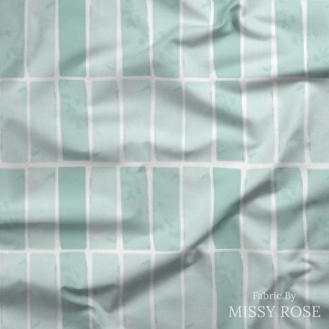 Indy Bloom Fabric Laguna Summer Beach Tiles In Laguna 20 draped fabric mockup - custom printed fabric by the metre | Fabric by Missy Rose