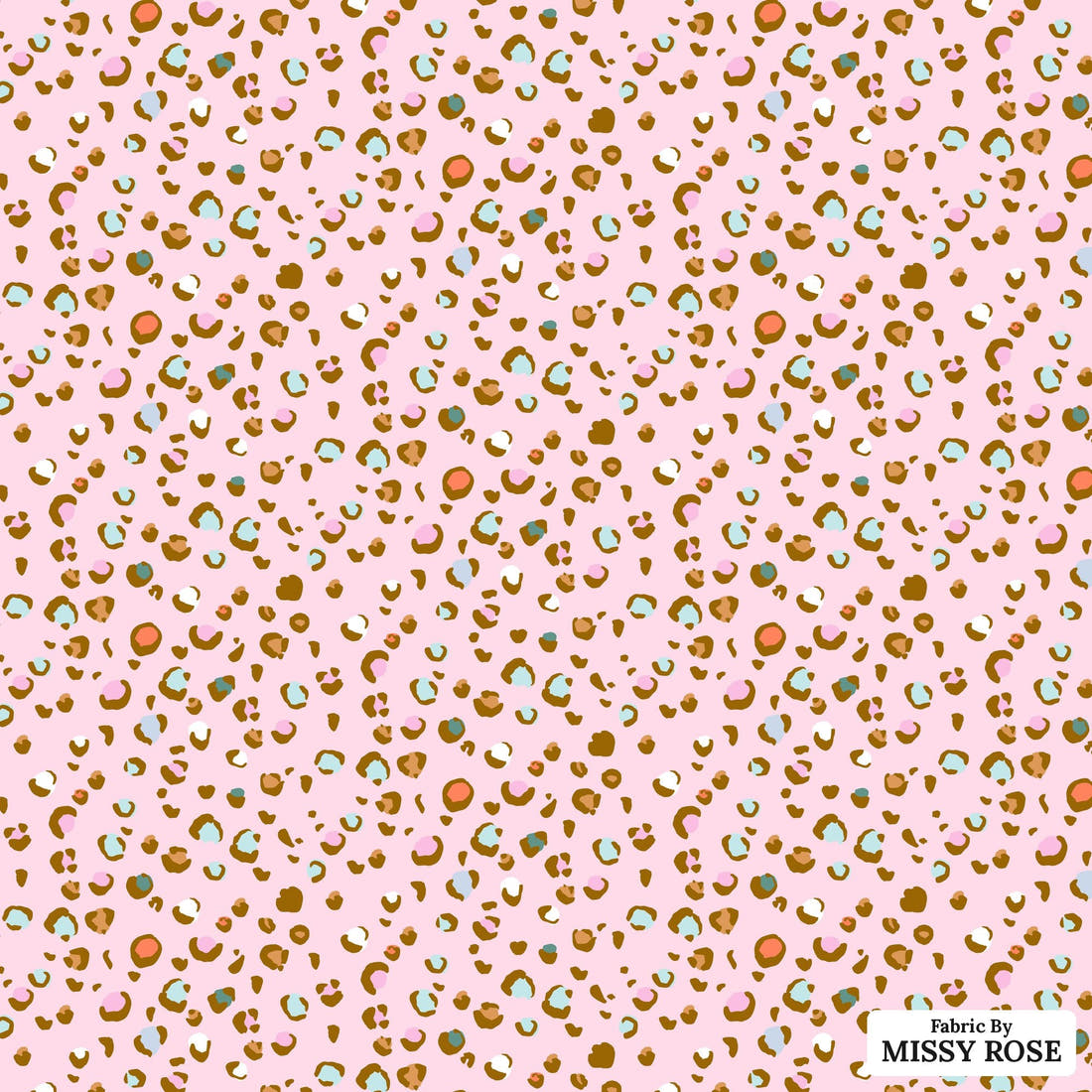 Indy Bloom Fabric Laguna Summer Cheetah in Bubblegum 08 flat view of the printed design | Fabric by Missy Rose