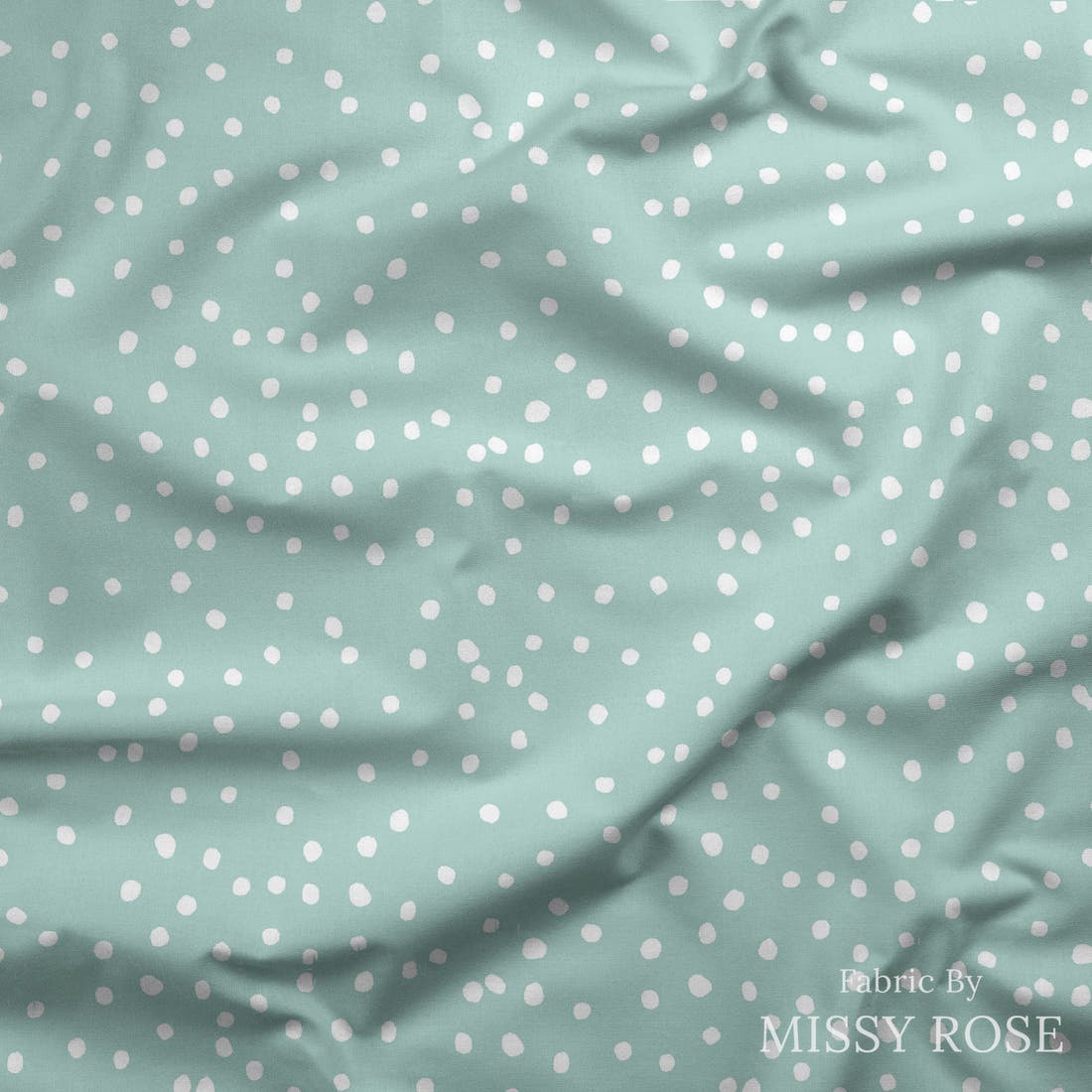 Indy Bloom Fabric Laguna Summer Polka Dot Bikini 21 draped fabric mockup - custom printed fabric by the metre | Fabric by Missy Rose
