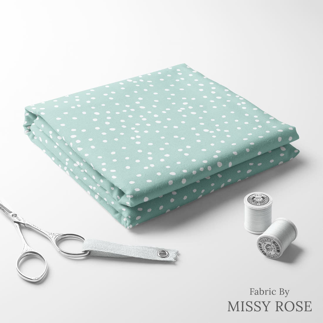 Indy Bloom Fabric Laguna Summer Polka Dot Bikini 21 folded fabric stack with matching thread - pre-order fabric Australia | Fabric by Missy Rose