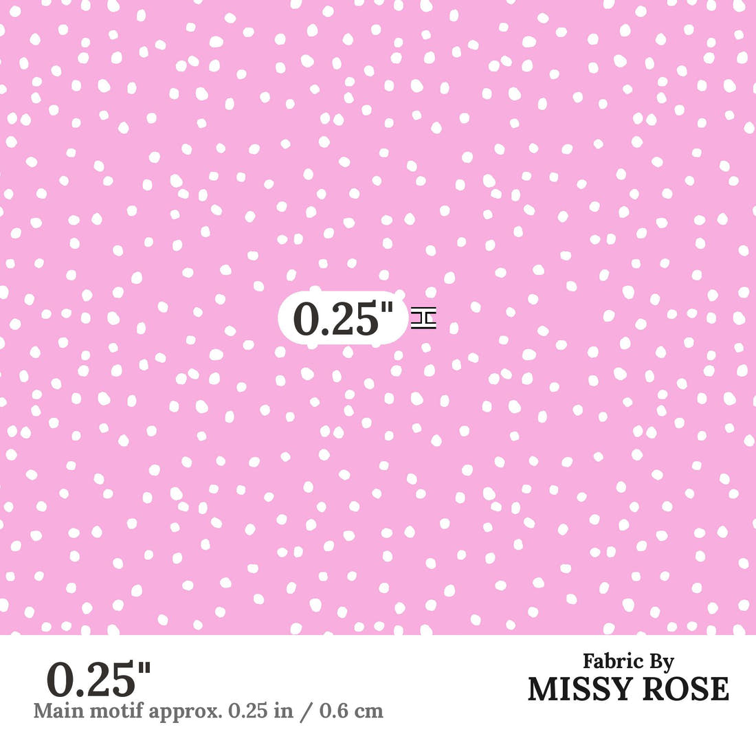 Indy Bloom Fabric Laguna Summer Polka Dot Bikini In Pink 24 0.25 inch print scale guide | Fabric by Missy Rose