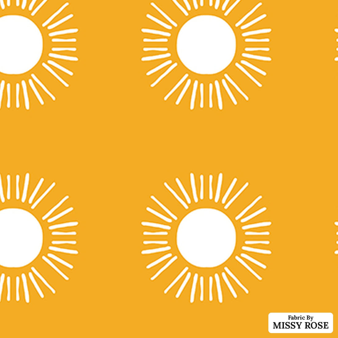 Indy Bloom Fabric Laguna Summer Sunny Day In Golden 18 flat view of the printed design | Fabric by Missy Rose