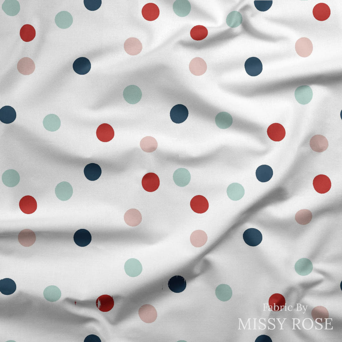 Indy Bloom Fabric Liberty Confetti 05 draped fabric mockup - custom printed fabric by the metre | Fabric by Missy Rose