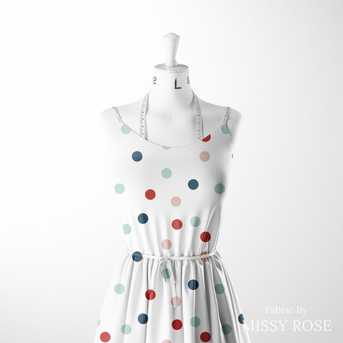 Indy Bloom Fabric Liberty Confetti 05 sewn into a women's dress - custom printed fabric | Fabric by Missy Rose