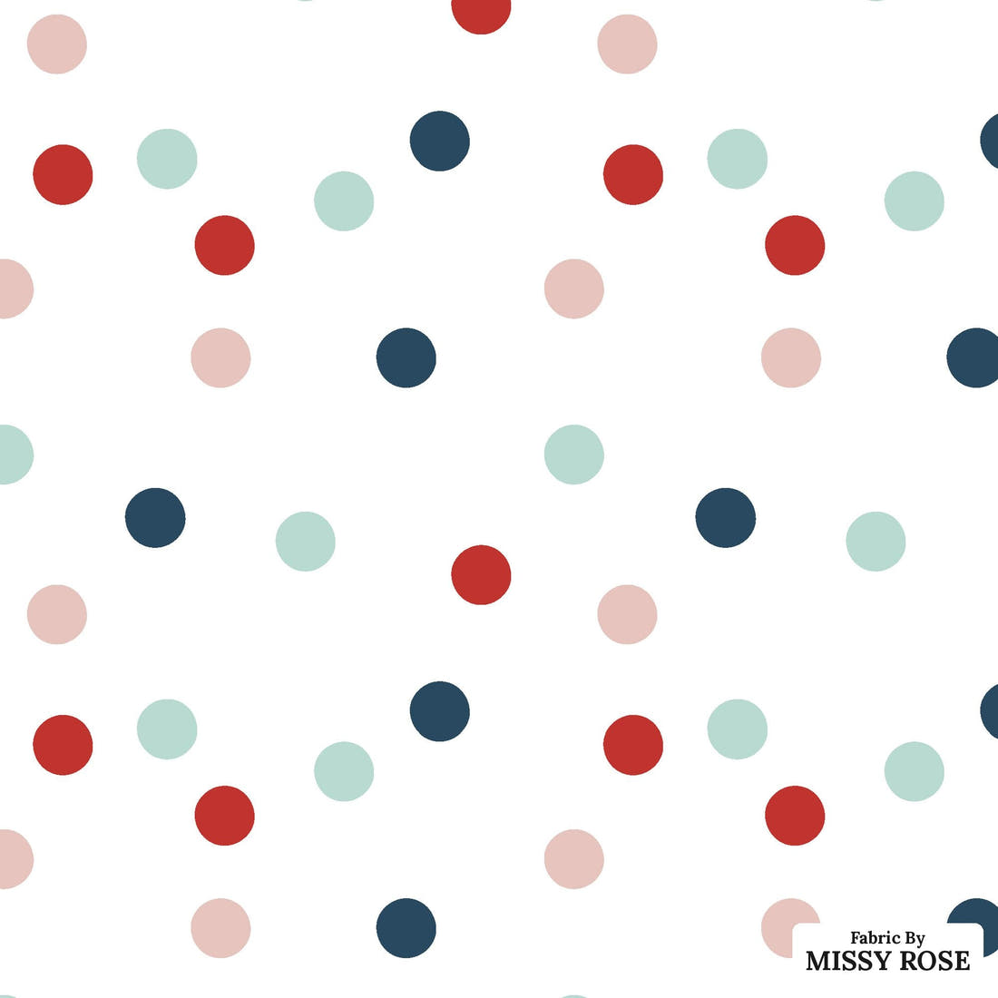 Indy Bloom Fabric Liberty Confetti 05 flat view of the printed design | Fabric by Missy Rose