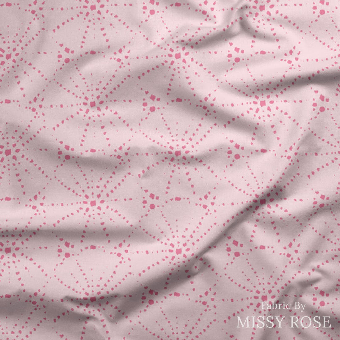 Indy Bloom Fabric Mermaid Lagoon Sandy Urchin Blush 09 draped fabric mockup - custom printed fabric by the metre | Fabric by Missy Rose