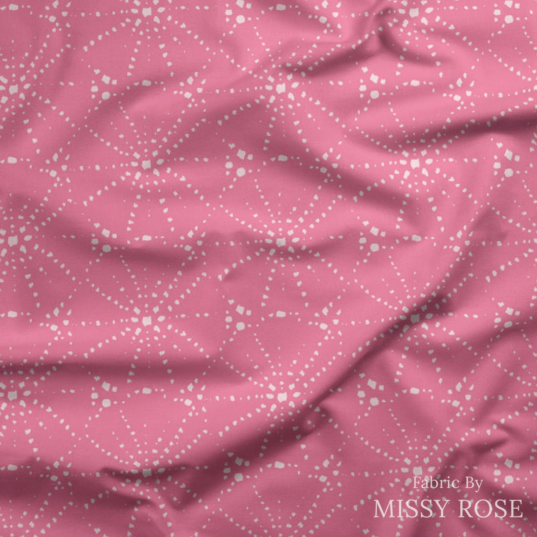 Indy Bloom Fabric Mermaid Lagoon Sandy Urchin Bubblegum 11 draped fabric mockup - custom printed fabric by the metre | Fabric by Missy Rose