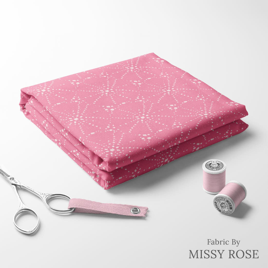 Indy Bloom Fabric Mermaid Lagoon Sandy Urchin Bubblegum 11 folded fabric stack with matching thread - pre-order fabric Australia | Fabric by Missy Rose