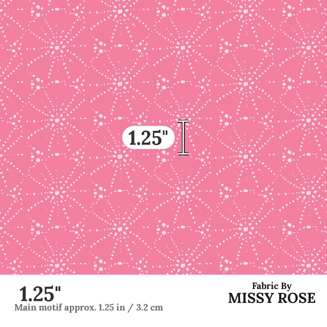 Indy Bloom Fabric Mermaid Lagoon Sandy Urchin Bubblegum 11 1.25 inch print scale guide | Fabric by Missy Rose
