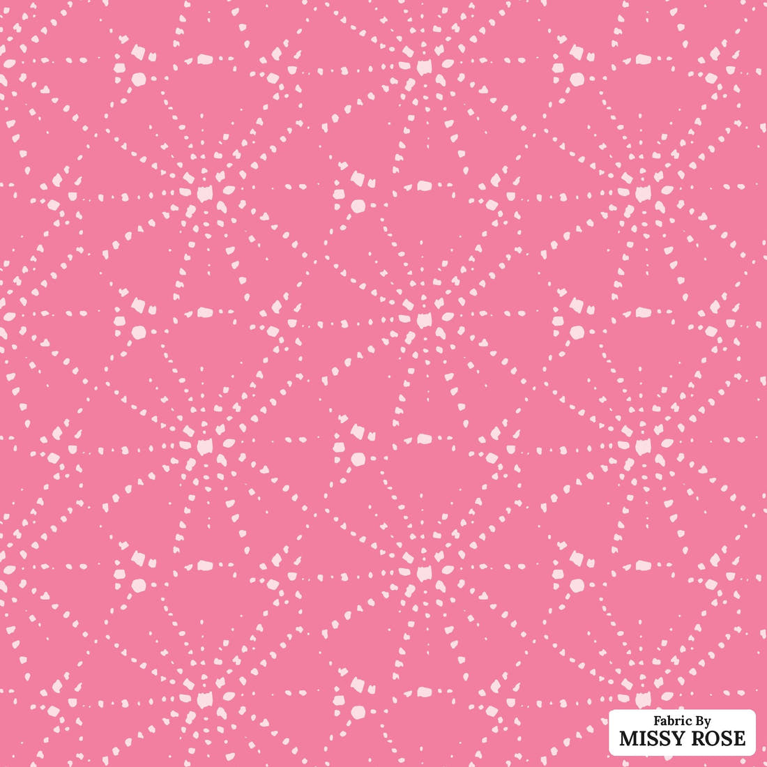 Indy Bloom Fabric Mermaid Lagoon Sandy Urchin Bubblegum 11 flat view of the printed design | Fabric by Missy Rose
