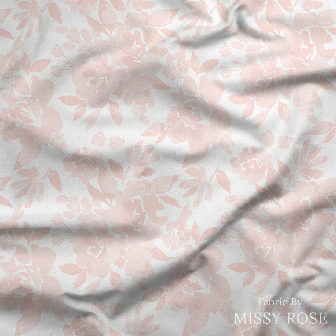 Indy Bloom Fabric Princess Peonies Blush 04 draped fabric mockup - custom printed fabric by the metre | Fabric by Missy Rose