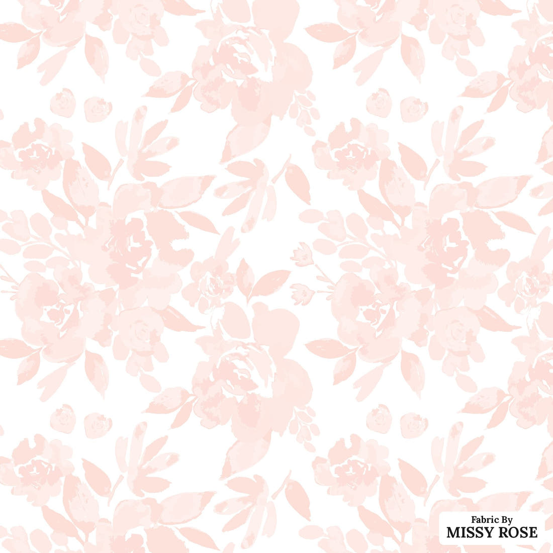 Indy Bloom Fabric Princess Peonies Blush 04 flat view of the printed design | Fabric by Missy Rose